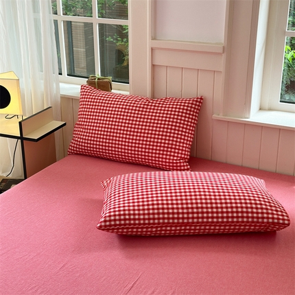 91家纺网 家纺一手货源 找家纺 （总）北欧良品 新款A类全棉色织水洗棉单枕套纯棉