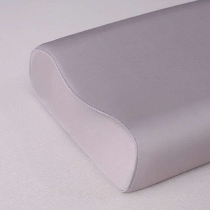 91家纺网 家纺一手货源 找家纺 2024新款100支双股长绒棉乳胶枕套全棉贡缎曲线立体记忆枕枕芯套35x55cm成人60x40cm 都市灰