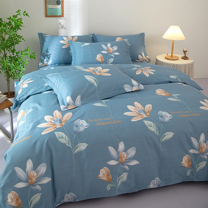 91家纺网 家纺一手货源 找家纺 2023新款12868全棉学生宿舍三件套卡通纯棉四件套烂漫芭蕾