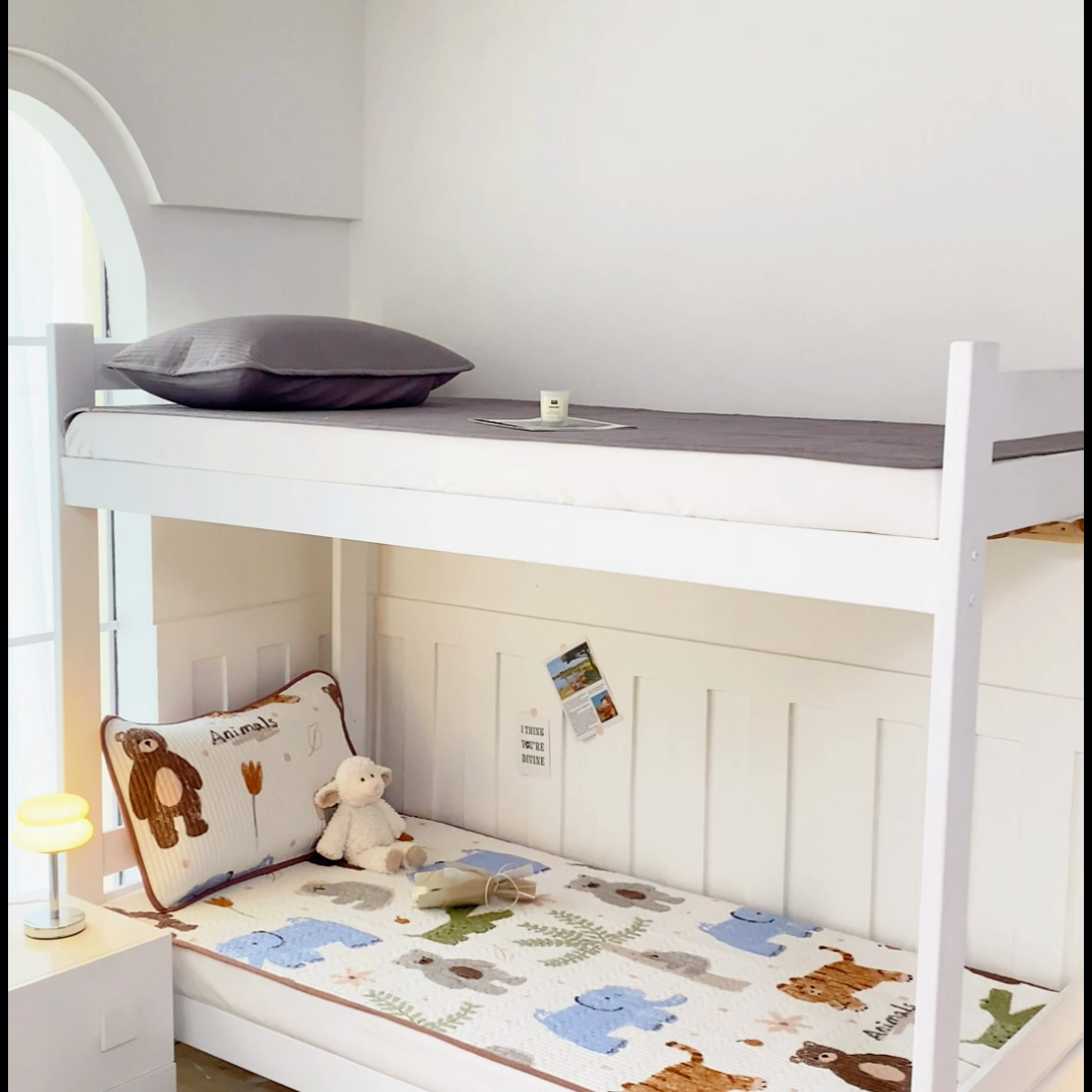 91家纺网 家纺一手货源 找家纺 茉夕 2024新款学生宿舍上下铺全棉床盖 动物森林