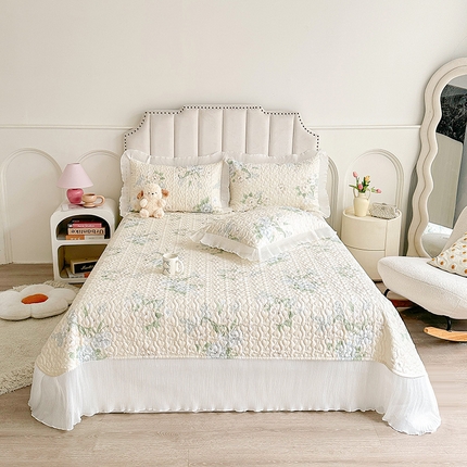 宜凡  2024新款复古大花系列床盖三件套 夏日记忆