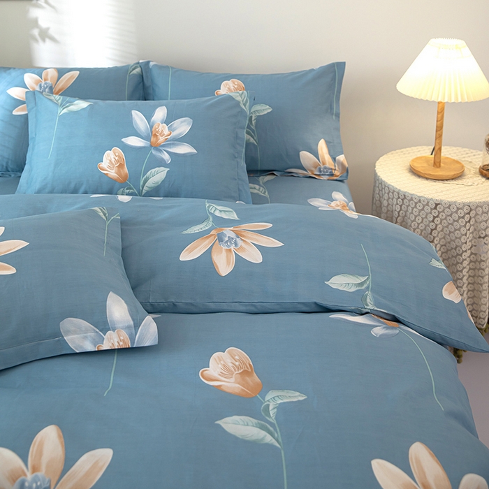 91家纺网 家纺一手货源 找家纺 2023新款12868全棉学生宿舍三件套卡通纯棉四件套烂漫芭蕾