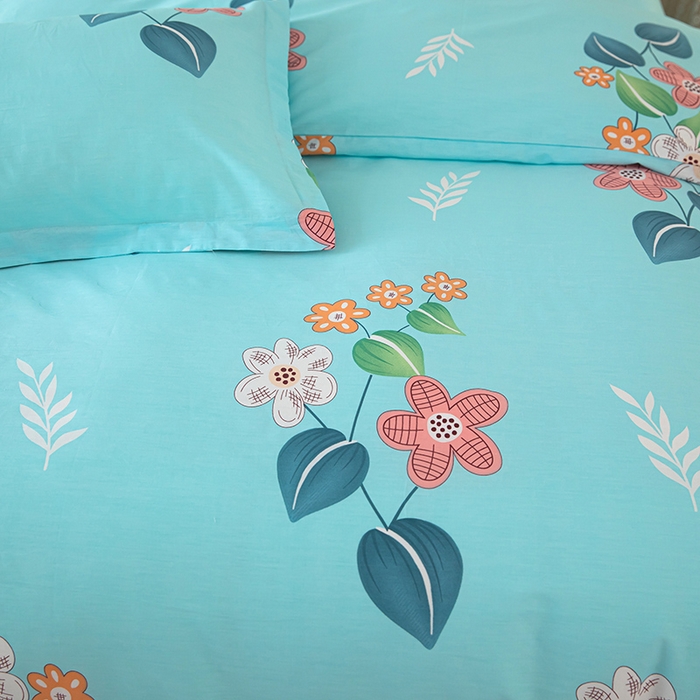 91家纺网 家纺一手货源 找家纺 2023新款12868全棉学生宿舍三件套卡通纯棉四件套觅香