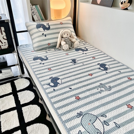 茉夕 2024新款学生宿舍上下铺全棉床盖 海底世界