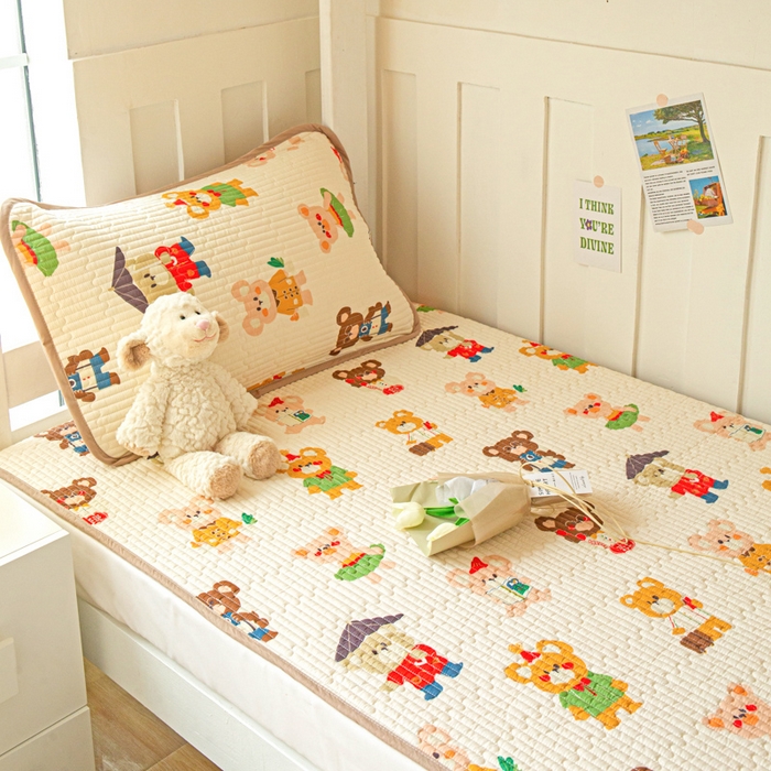 91家纺网 家纺一手货源 找家纺 茉夕 2024新款学生宿舍上下铺全棉床盖 鼠小弟