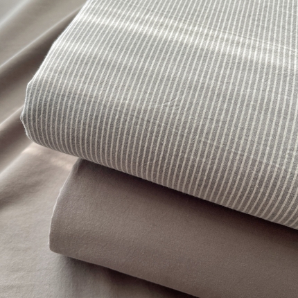 91家纺网 家纺一手货源 找家纺 （总）雅居纺家纺 2024新款全棉色织水洗棉单床单床笠-叠拍图