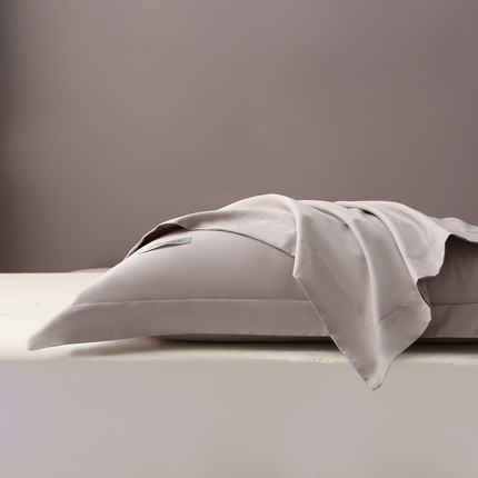 2024新款100支贡缎 长绒棉枕套 贡缎枕套 48x74cm全棉枕芯套 单枕套 枕头套 都市灰