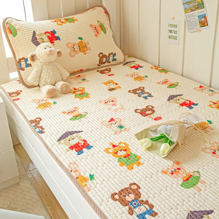 91家纺网 家纺一手货源 找家纺 茉夕 2024新款学生宿舍上下铺全棉床盖 鼠小弟