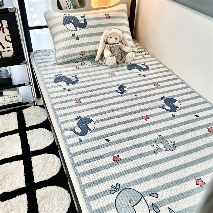 91家纺网 家纺一手货源 找家纺 茉夕 2024新款学生宿舍上下铺全棉床盖 海底世界