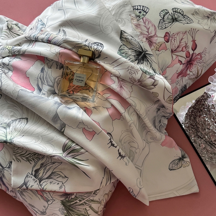 91家纺网 家纺一手货源 找家纺 棠颂家纺 2025新款全棉有机棉纯棉数码印花四件套纯棉套件 繁花