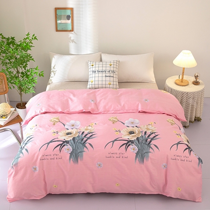 雨萝家纺 2023新款12868全棉被罩纯棉被套梦想花开