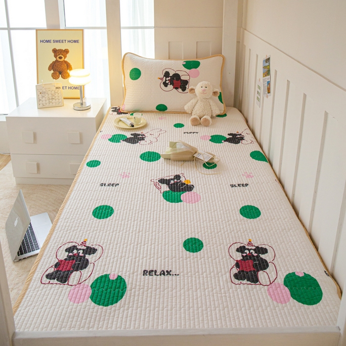 91家纺网 家纺一手货源 找家纺 茉夕 2024新款学生宿舍上下铺全棉床盖 呆呆