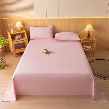 91家纺网 家纺一手货源 找家纺 （总）雅居纺家纺 2024新款全棉色织水洗棉单床单