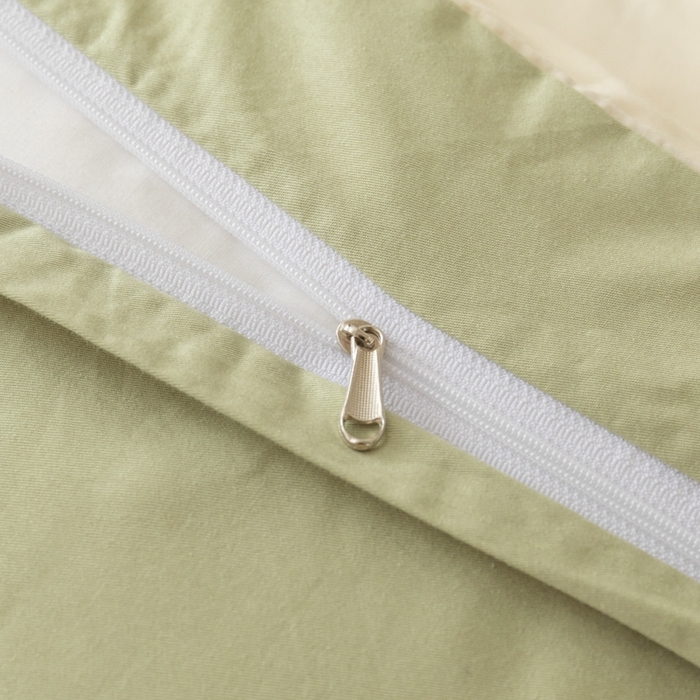 91家纺网 家纺一手货源 找家纺 万盛家纺 2025新款全棉喷气133*72刺绣卡通四件套 cowboy熊-奶白绿