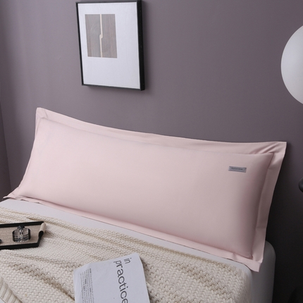 2024新款100支长绒棉双人长枕套1.2m1.5米纯色全棉贡缎纯棉1.8加长枕头套 初荷