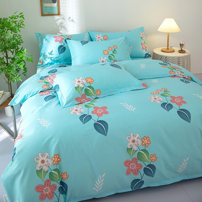 91家纺网 家纺一手货源 找家纺 2023新款12868全棉学生宿舍三件套卡通纯棉四件套觅香