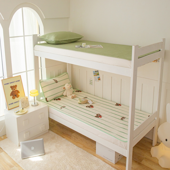 91家纺网 家纺一手货源 找家纺 茉夕 2024新款学生宿舍上下铺全棉床盖 大象兰兰