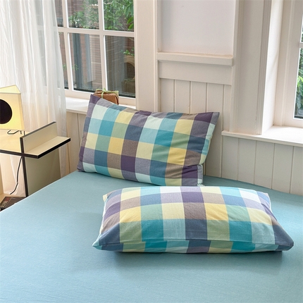 91家纺网 家纺一手货源 找家纺 （总）北欧良品 新款A类全棉色织水洗棉单枕套纯棉