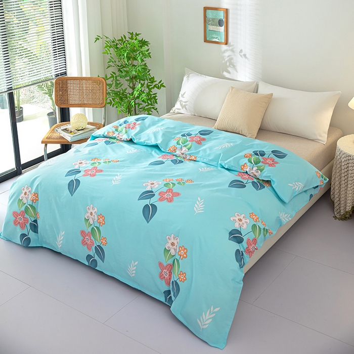 91家纺网 家纺一手货源 找家纺  雨萝家纺 2023新款12868全棉被罩纯棉被套觅香