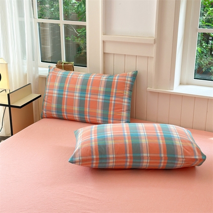 91家纺网 家纺一手货源 找家纺 （总）北欧良品 新款A类全棉色织水洗棉单枕套纯棉