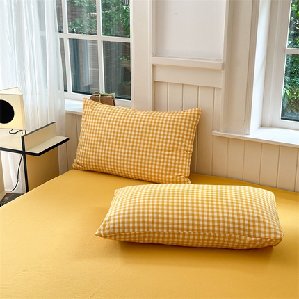 91家纺网 家纺一手货源 找家纺 （总）北欧良品 新款A类全棉色织水洗棉单枕套纯棉