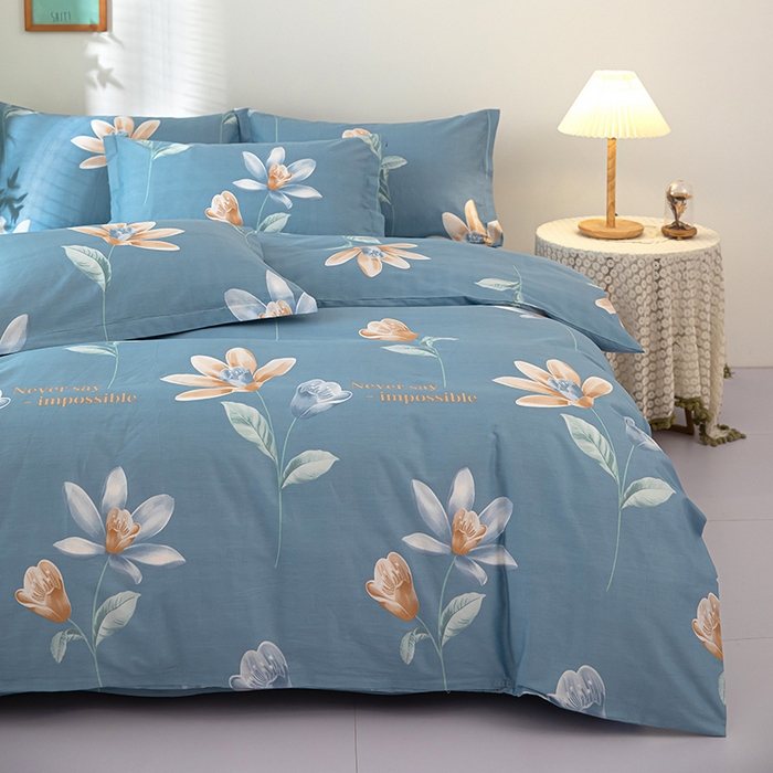 91家纺网 家纺一手货源 找家纺 2023新款12868全棉学生宿舍三件套卡通纯棉四件套烂漫芭蕾