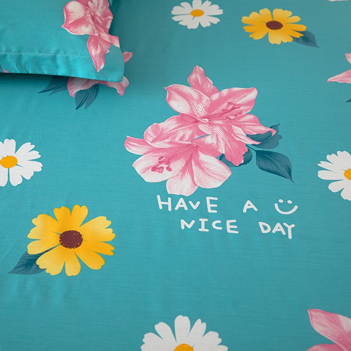 91家纺网 家纺一手货源 找家纺 雨萝家纺 2020新款12868全棉纯棉床单花蕊