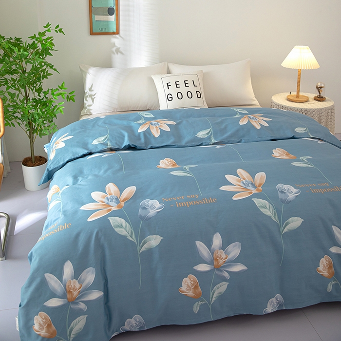 91家纺网 家纺一手货源 找家纺 雨萝家纺 2023新款12868全棉被罩纯棉被套烂漫芭蕾