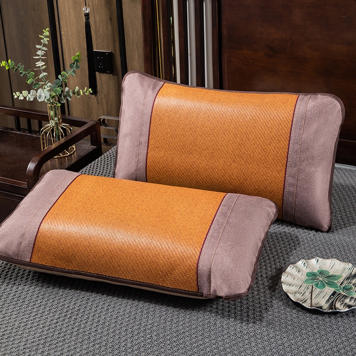 91家纺网 家纺一手货源 找家纺 织布人 2024新款夏凉冰丝枕套冰藤枕套凉席枕套单枕套单枕芯48*74 冰藤圆角/单枕套