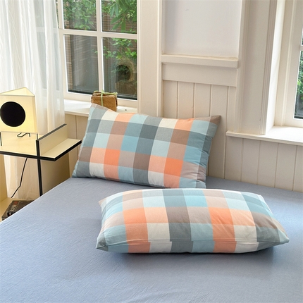 91家纺网 家纺一手货源 找家纺 （总）北欧良品 新款A类全棉色织水洗棉单枕套纯棉