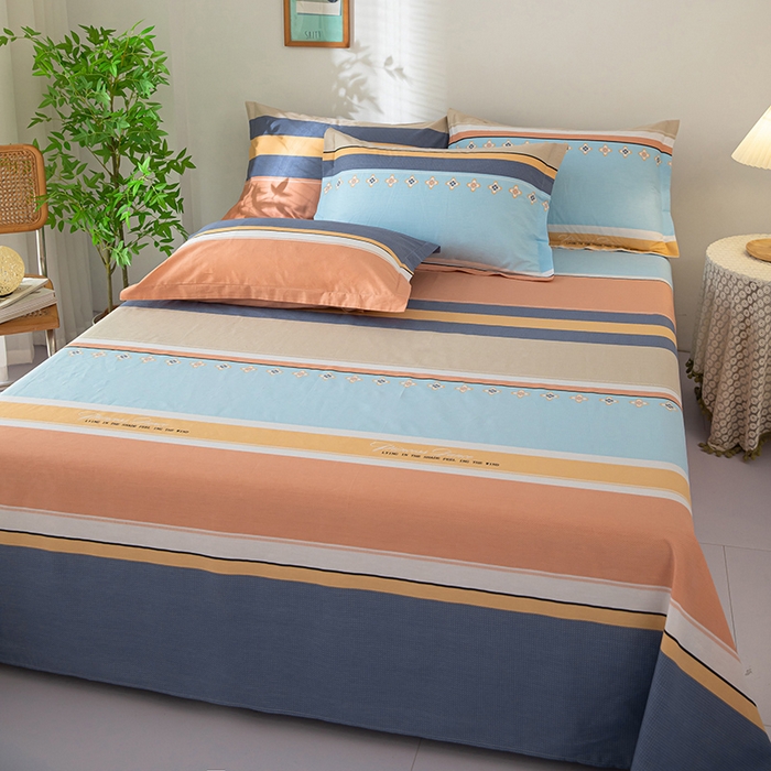 91家纺网 家纺一手货源 找家纺  雨萝家纺 2020新款12868全棉纯棉床单斯图亚