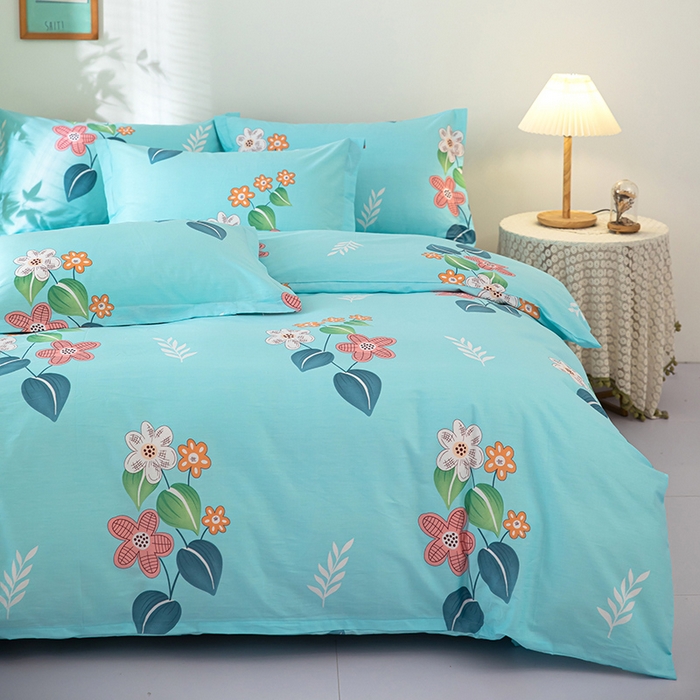 91家纺网 家纺一手货源 找家纺 2023新款12868全棉学生宿舍三件套卡通纯棉四件套觅香