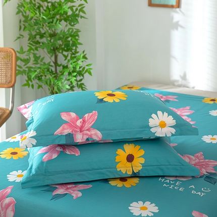 91家纺网 家纺一手货源 找家纺 总雨萝新款12868全棉纯棉枕套30*50cm一只