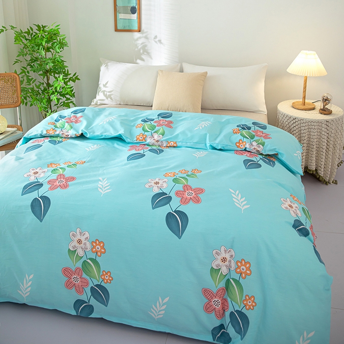 91家纺网 家纺一手货源 找家纺  雨萝家纺 2023新款12868全棉被罩纯棉被套觅香