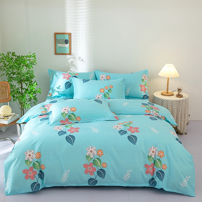 91家纺网 家纺一手货源 找家纺 2023新款12868全棉学生宿舍三件套卡通纯棉四件套觅香