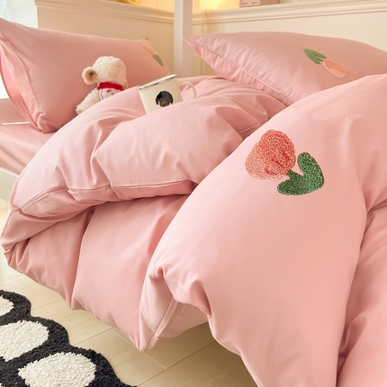 91家纺网 家纺一手货源 找家纺 （总）莱登卡奴  2024新款全棉毛巾绣卡通学生三件套四件套套件系列