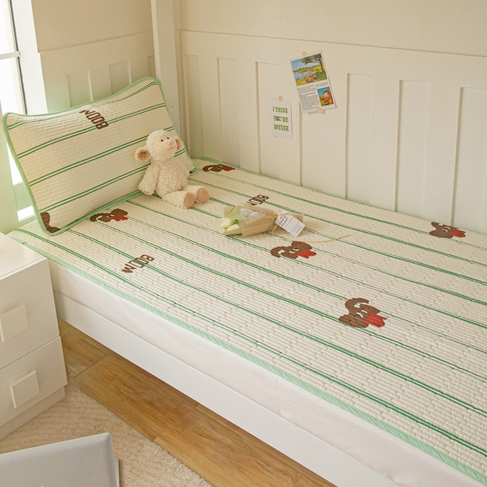 91家纺网 家纺一手货源 找家纺 茉夕 2024新款学生宿舍上下铺全棉床盖 大象兰兰