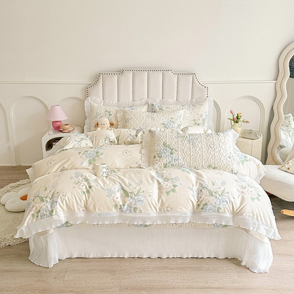 91家纺网 家纺一手货源 找家纺 （总）宜凡 2024新款复古大花系列床盖四件套