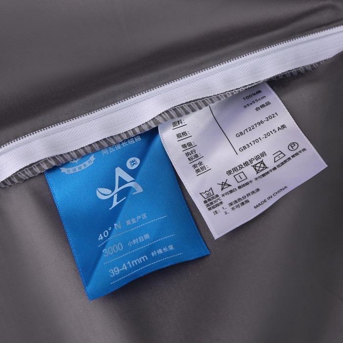 91家纺网 家纺一手货源 找家纺 2024新款100支双股长绒棉乳胶枕套全棉贡缎曲线立体记忆枕枕芯套35x55cm成人60x40cm 商务灰