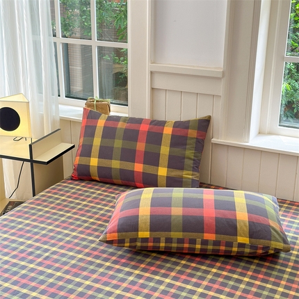 91家纺网 家纺一手货源 找家纺 （总）北欧良品 新款A类全棉色织水洗棉单枕套纯棉