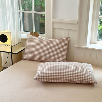 91家纺网 家纺一手货源 找家纺 （总）北欧良品 新款A类全棉色织水洗棉单枕套纯棉