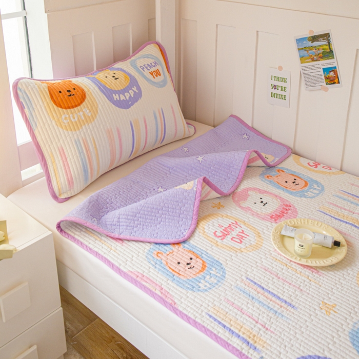 91家纺网 家纺一手货源 找家纺 茉夕 2024新款学生宿舍上下铺全棉床盖 丹尼日记