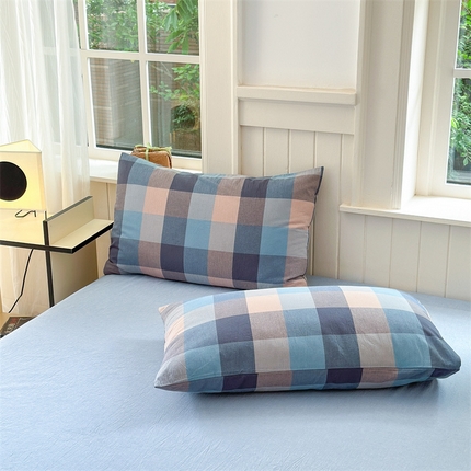 91家纺网 家纺一手货源 找家纺 （总）北欧良品 新款A类全棉色织水洗棉单枕套纯棉