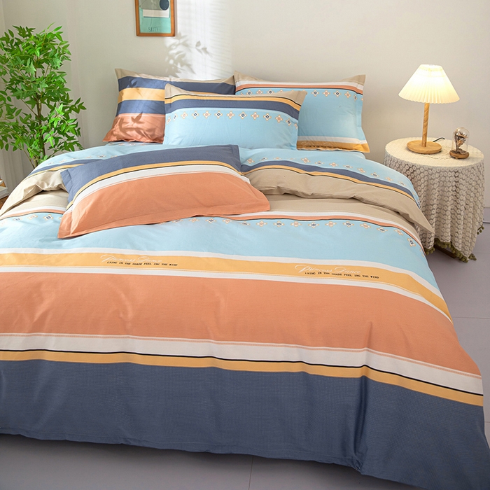 91家纺网 家纺一手货源 找家纺 2023新款12868全棉学生宿舍三件套卡通纯棉四件套斯图亚