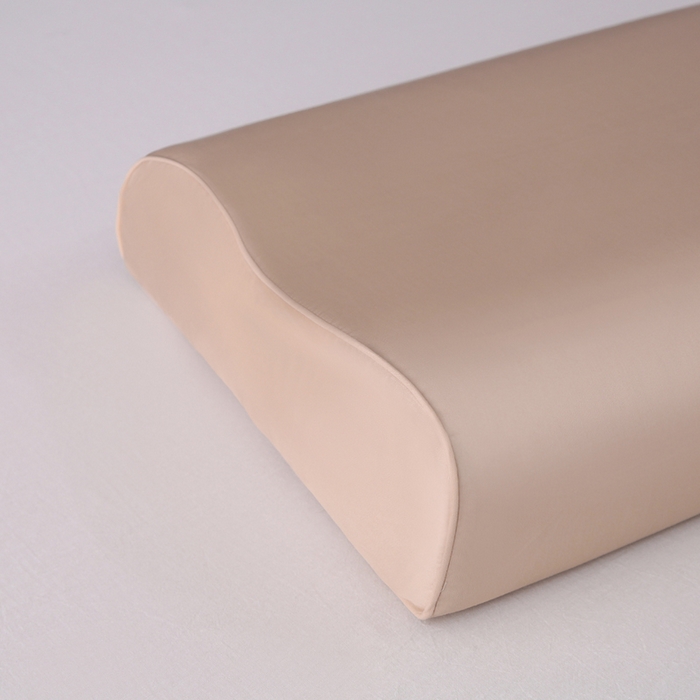 91家纺网 家纺一手货源 找家纺 2024新款100支双股长绒棉乳胶枕套全棉贡缎曲线立体记忆枕枕芯套35x55cm成人60x40cm 圣殿驼