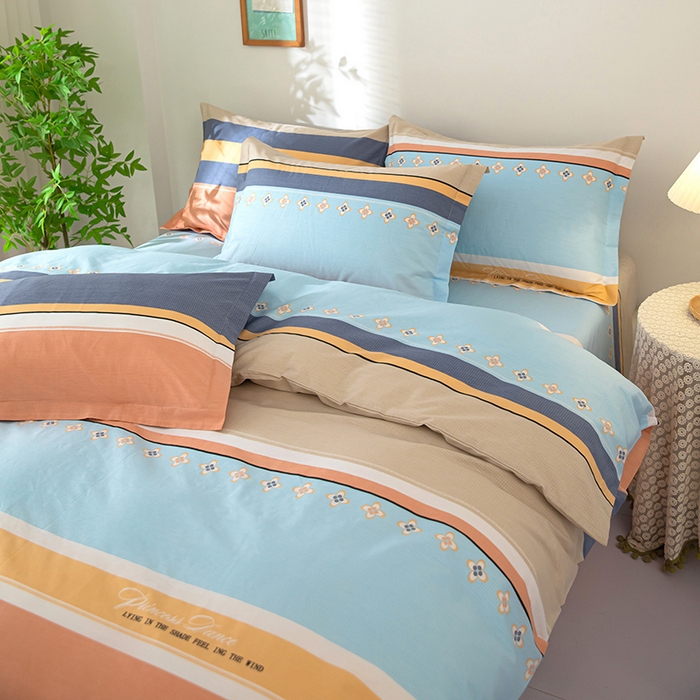 91家纺网 家纺一手货源 找家纺 2023新款12868全棉学生宿舍三件套卡通纯棉四件套斯图亚