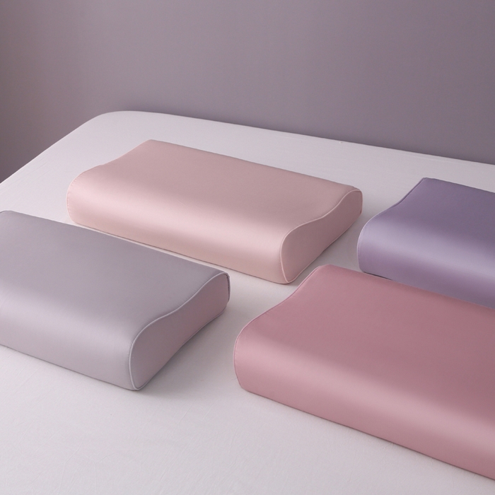 91家纺网 家纺一手货源 找家纺 （总）2024新款100支双股长绒棉乳胶枕套全棉贡缎曲线立体记忆枕枕芯套35x55cm成人60x40cm