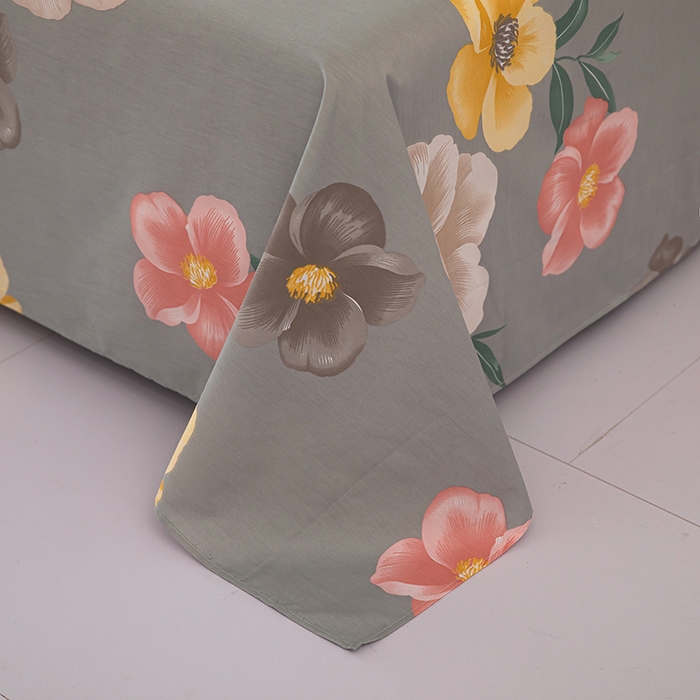 91家纺网 家纺一手货源 找家纺  雨萝家纺 2020新款12868全棉纯棉床单初妆