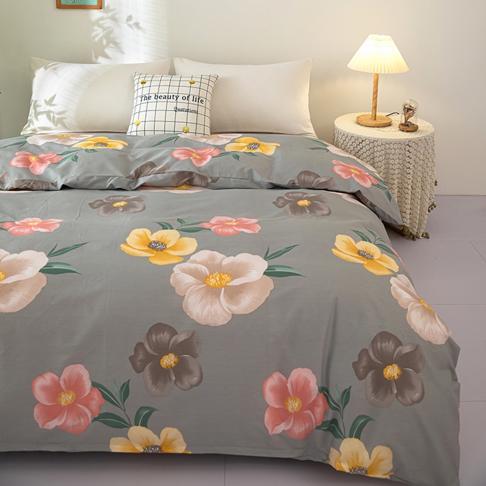 91家纺网 家纺一手货源 找家纺 雨萝家纺 2023新款12868全棉被罩纯棉被套初妆