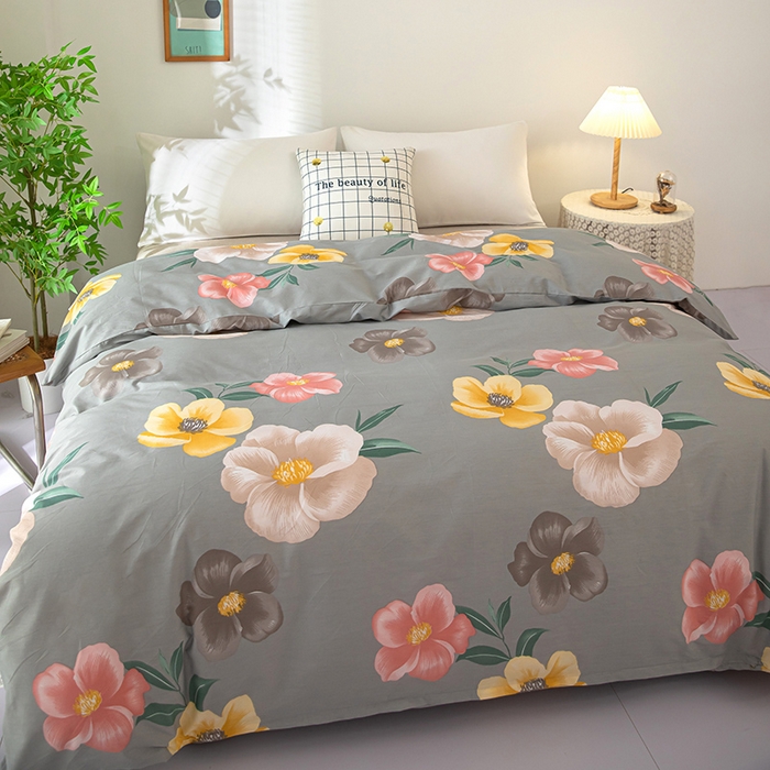 91家纺网 家纺一手货源 找家纺 雨萝家纺 2023新款12868全棉被罩纯棉被套初妆